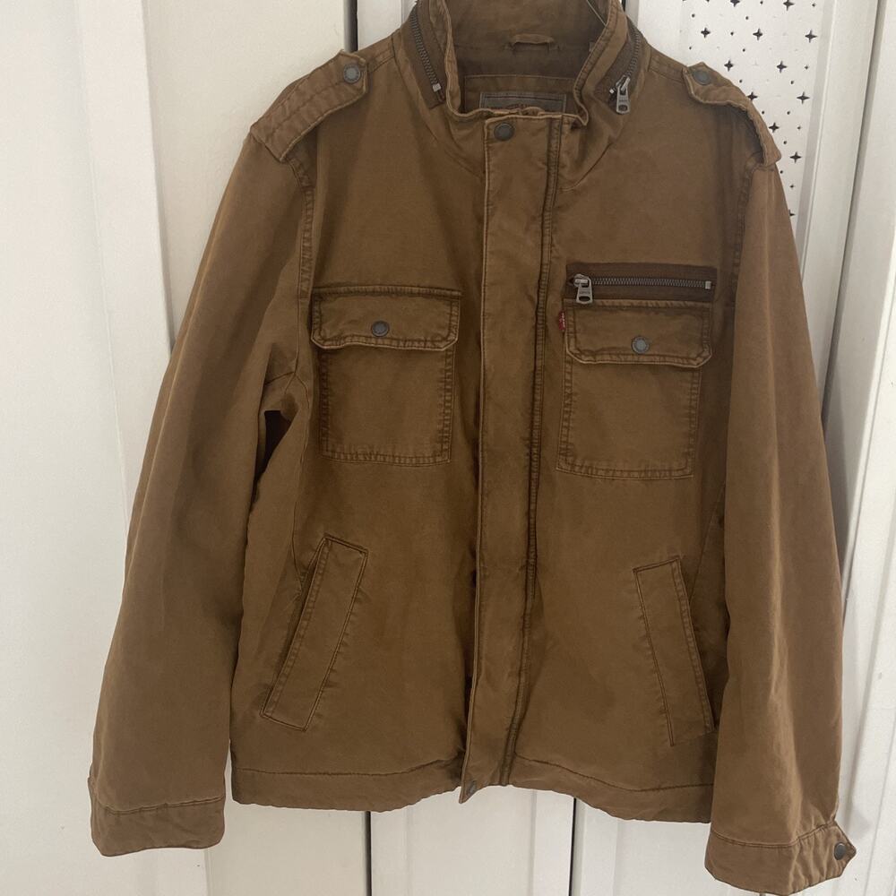 Levi Strauss & Co. Brown Canvas Military Utility Jacket - Men's M size